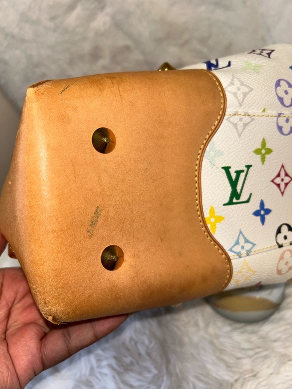 Louis Vuitton White Multicolor Monogram Judy GM - Picture 10 of 16